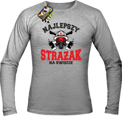 Najlepszy Strażak na świecie Fire Helmet - Longsleeve męski  melanż