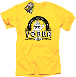Vodka Always Drunk as Fuck - Koszulka męska żółta 