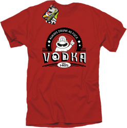 Vodka Always Drunk as Fuck - Koszulka męska czerwona 