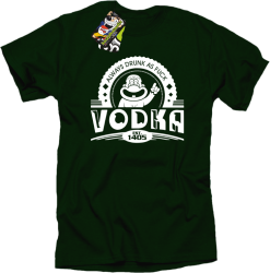 Vodka Always Drunk as Fuck - Koszulka męska butelkowa 