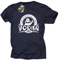 Vodka Always Drunk as Fuck - Koszulka męska granat