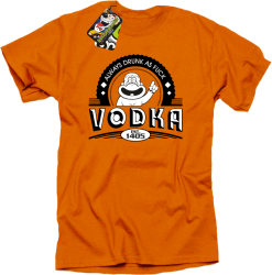 Vodka Always Drunk as Fuck - Koszulka męska pomarańcz 