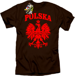 Polska - Koszulka męska brąz