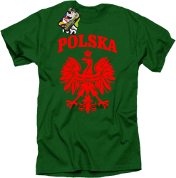 Polska - Koszulka męska zielony