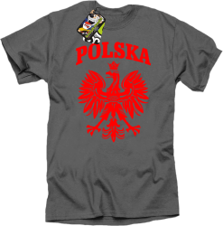 Polska - Koszulka męska szary