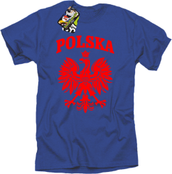 Polska - Koszulka męska niebieski