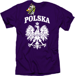 Polska - Koszulka męska fiolet