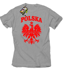 Polska - Koszulka męska melanż