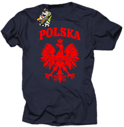 Polska - Koszulka męska granat