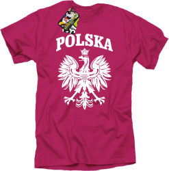 Polska - Koszulka męska fuchsia