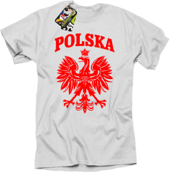 Polska - Koszulka męska biały