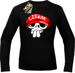 Czekał aż zrozumie kobietę - Longsleeve męski czarny