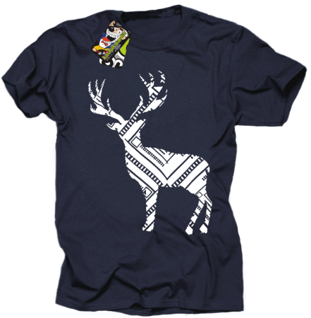 Renifer Duży One Color PRO - koszulka męska świąteczna
