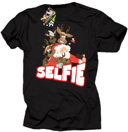 Selfie Santa Friends black