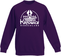 Katowice wonderland - Bluza dziecięca standard bez kaptura fiolet 