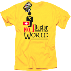 No1 Doctor in the world - Koszulka męska  żółty
