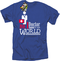 No1 Doctor in the world - Koszulka męska niebieski