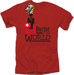 No1 Doctor in the world - Koszulka męska  red