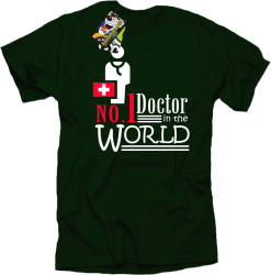 No1 Doctor in the world - Koszulka męska  butelkowy