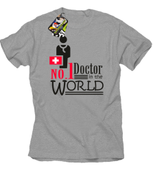 No1 Doctor in the world - Koszulka męska  melanż