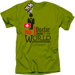 No1 Doctor in the world - Koszulka męska  kiwi