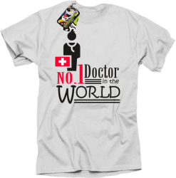 No1 Doctor in the world - Koszulka męska  biała