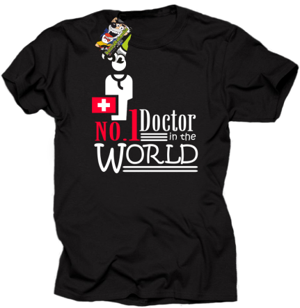 No1 Doctor in the world - Koszulka męska  czarny
