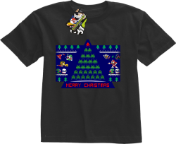 Merry Christmas Retro Games BLACK