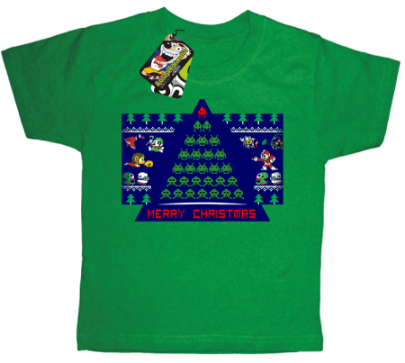 Merry Christmas Retro Games - koszulka świąteczna dziecięca